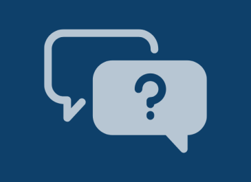 Illustration of two conversation bubbles with a question mark inside one.