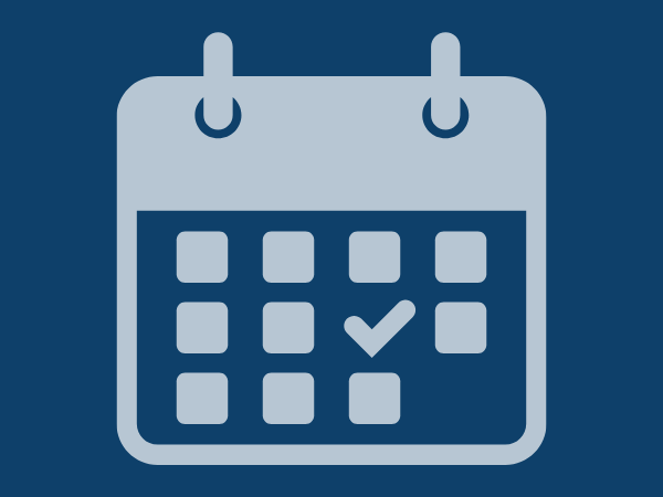 Illustration of a calendar against a blue background